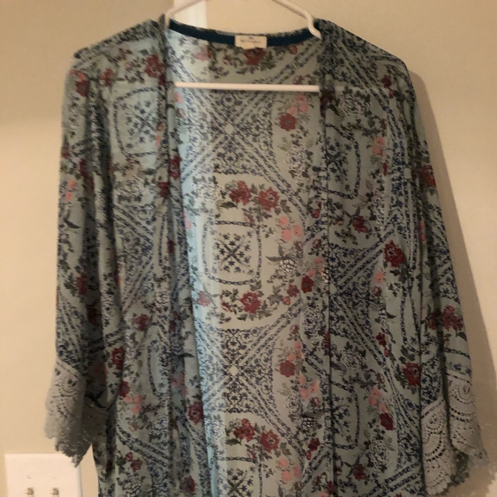 Mason and Belle green cardigan cover up